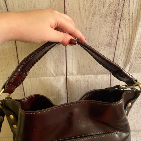 Patricia Nash leather leopard print bucket Bag - Picture 7 of 14